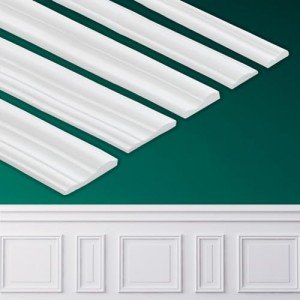 Peel and Stick Wall Molding - White Trim
