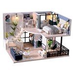 TuKIIE Miniature Dollhouse Kit with Furniture