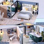 TuKIIE Miniature Dollhouse Kit with Furniture