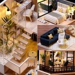 TuKIIE Miniature Dollhouse Kit with Furniture