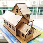3D Wooden Puzzle Kit: Little House Model