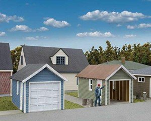 Walthers HO Scale Single-Car Garage Model Kit