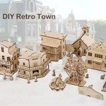 Retro Town 3D Wooden Puzzles for Adults