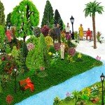 Miniature Scenery Kit with Trees and Figures