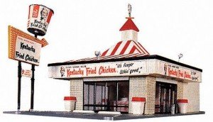 KFC Drive-In HO Scale Train Building Kit