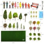 Miniature Scenery Kit with Trees and Figures