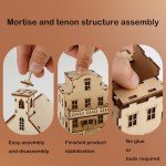 Retro Town 3D Wooden Puzzles for Adults