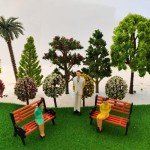 Miniature Scenery Kit with Trees and Figures