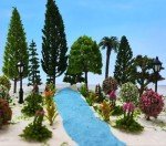 Miniature Scenery Kit with Trees and Figures