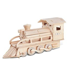 3D Wooden Steam Train Puzzle Kit for All Ages