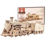 ROKR 3D Wooden Mechanical Train Puzzle Kit
