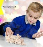 3D Wooden Steam Train Puzzle Kit for All Ages