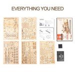 ROKR 3D Wooden Mechanical Train Puzzle Kit