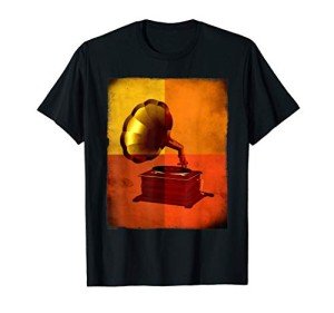 Vintage Gramophone Record Player Graphic T-Shirt