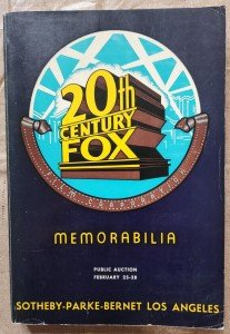 1971 Vintage 20th Century Fox Auction Catalog
