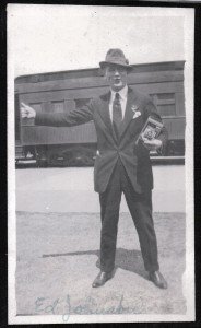 Vintage Train Men's Hat with Camera Design