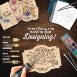 Beginner's Wood Burning Kit: 48-Piece Pyrography Set