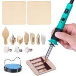 Versatile Pyrography Kit with Adjustable Temp & Tips
