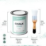 Dark Gray Chalk Paint & Brush for DIY Projects
