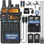 Baofeng UV-5R Long Range Handheld Radio 2-Pack