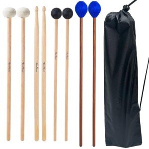VixxNoxx 4-Pair Drum Mallets Kit with Bag