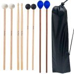 VixxNoxx 4-Pair Drum Mallets Kit with Bag