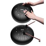 Yinama 10-Inch Steel Tongue Drum with 11 Notes