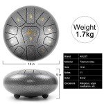 10-Inch Steel Tongue Drum with Mallets & Accessories