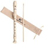 Beige Soprano Recorder for Kids - 8 Hole Flute