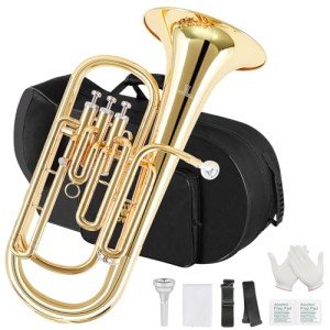 Rowell Bb Baritone Horn with Case and Accessories