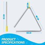 TIPTAP 6" Steel Triangle Percussion Instrument