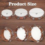 Wooden Handheld Tambourine with Storage Bag - 6-10