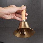 Loud Solid Brass Hand Call Bell for Active People