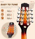 Vangoa A-Style Acoustic Mandolin Kit - 8 String