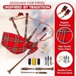 Scottish Highland Bagpipes with Silver Mount & Bag