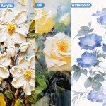 Ultimate 122PCS Painting Supplies with Easel & Canvases