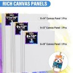 Ultimate 122PCS Painting Supplies with Easel & Canvases