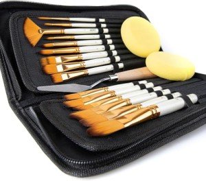 18-Piece Professional Paint Brush Set for Artists