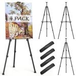 Portable Metal Art Easel Stand Set (4 Pack)
