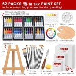 ARTALLY 62-Piece Acrylic Paint Set for All Ages