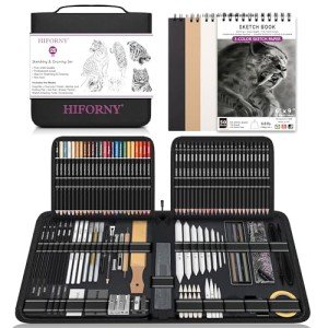 126-Piece Sketching Pencil Set with Sketchbook