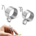 Stainless Steel Knitting Ring Thimble Set - 2pcs