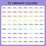 Artecho Dual Tip 72-Color Markers for Adults