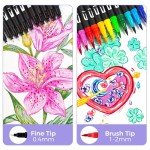 Artecho Dual Tip 72-Color Markers for Adults