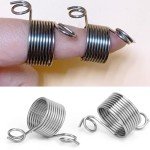 Stainless Steel Knitting Ring Thimble Set - 2pcs