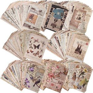 192 Vintage Scrapbook Paper Sheets for Creative Projects