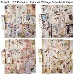 192 Vintage Scrapbook Paper Sheets for Creative Projects