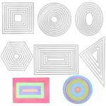 6-Piece Metal Cutting Dies Stencil Set for Crafting