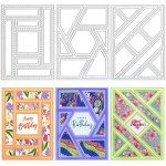 3 PCS Rectangular Metal Cutting Dies for Card Making