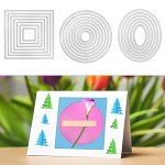 6-Piece Metal Cutting Dies Stencil Set for Crafting
